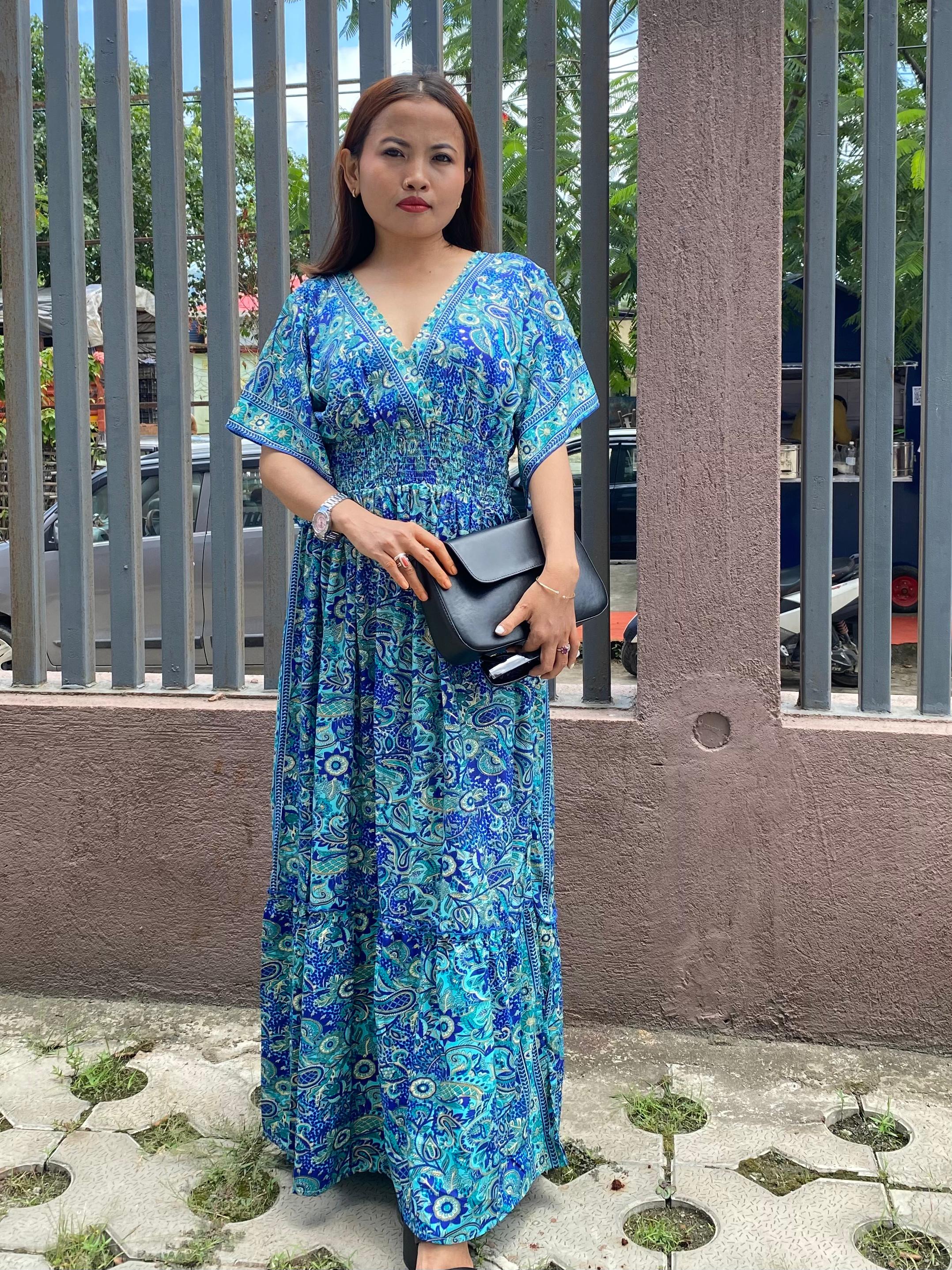 Boho Blues: The Perfect Maxi Dress