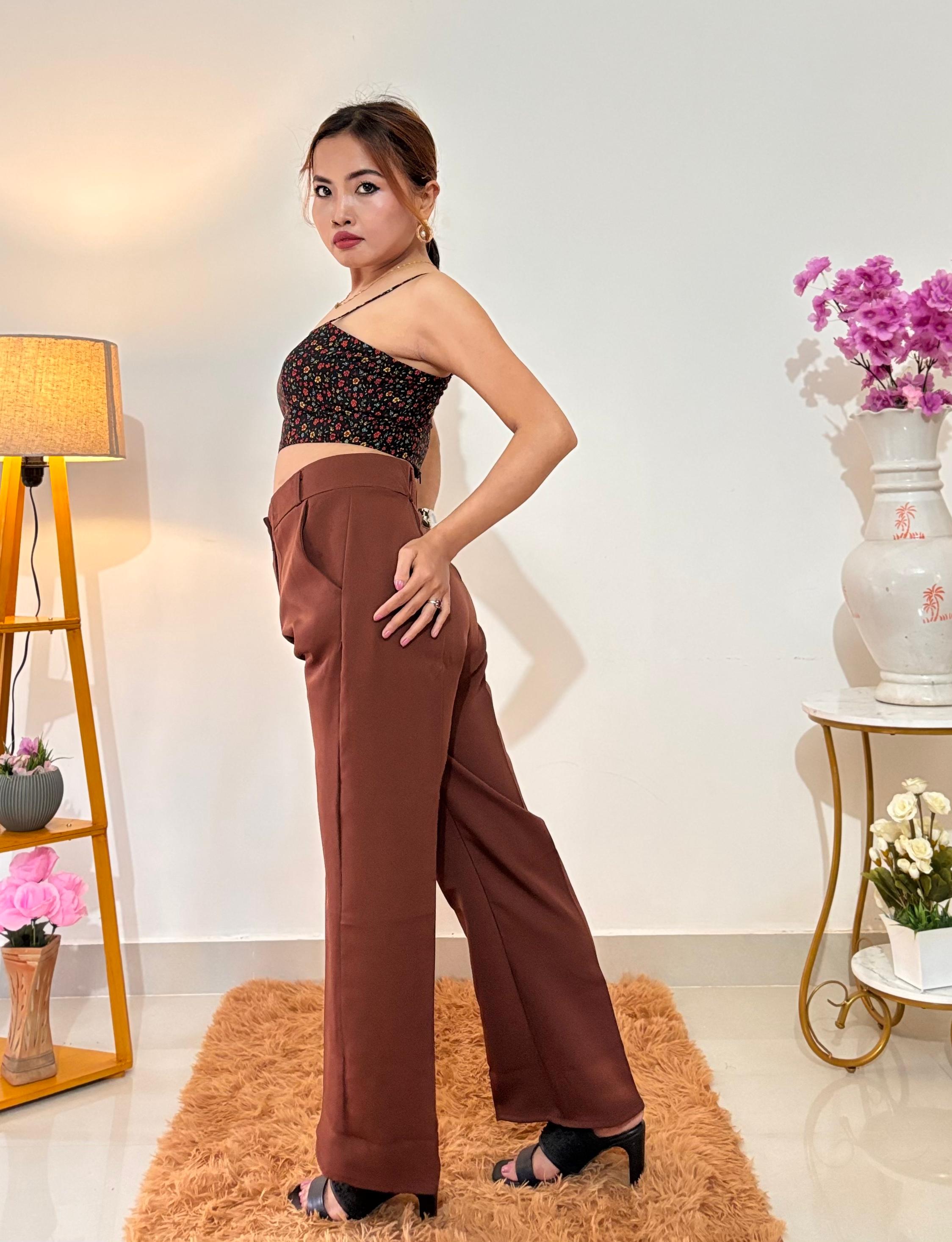 Square-Neck Floral Crop Top