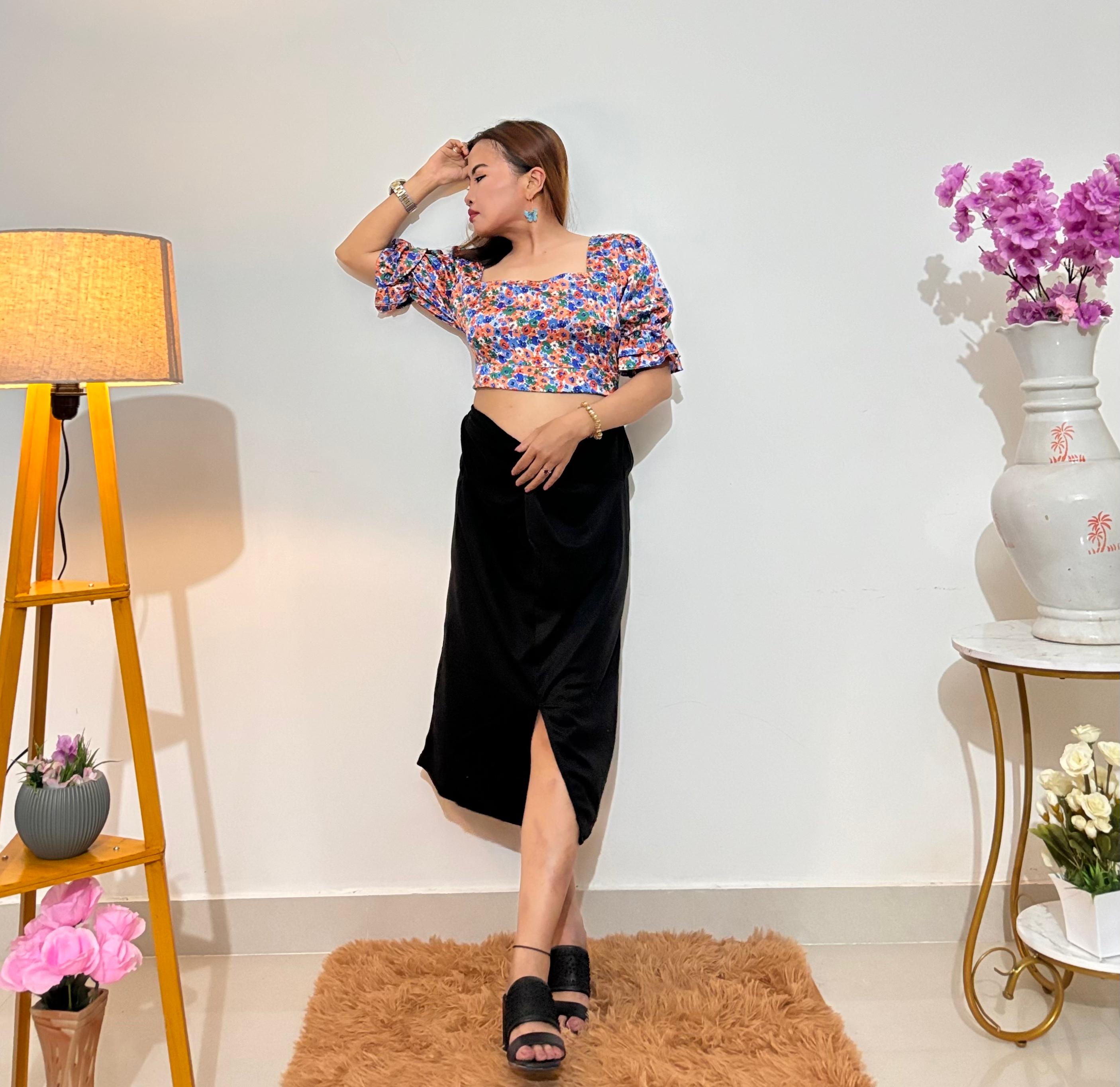 Floral Top with Back tie