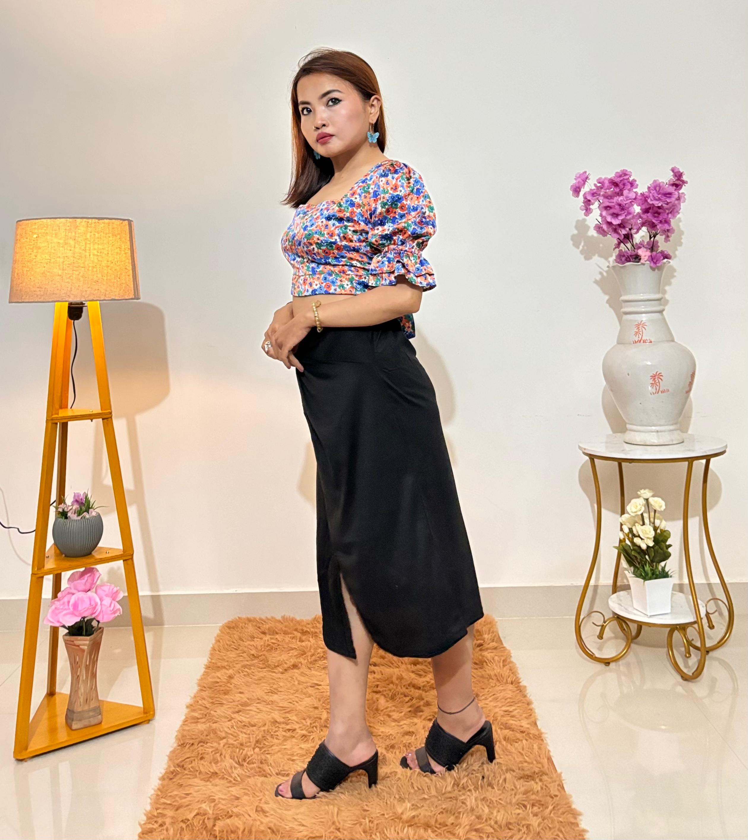 Floral Top with Back tie